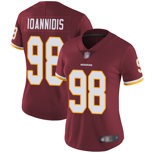 Washington Redskins Limited Burgundy Red Women Matt Ioannidis Home Jersey NFL Football #98 Vapor